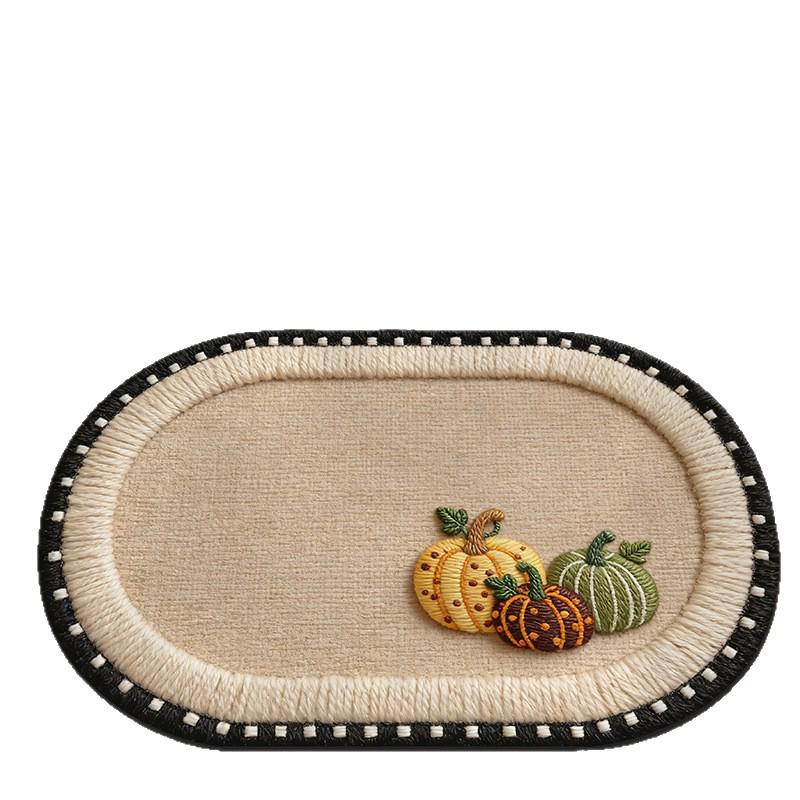 Colorful Pumpkin Anti-slip Bathroom Mat – Water Absorbent Decorative Floor Rug