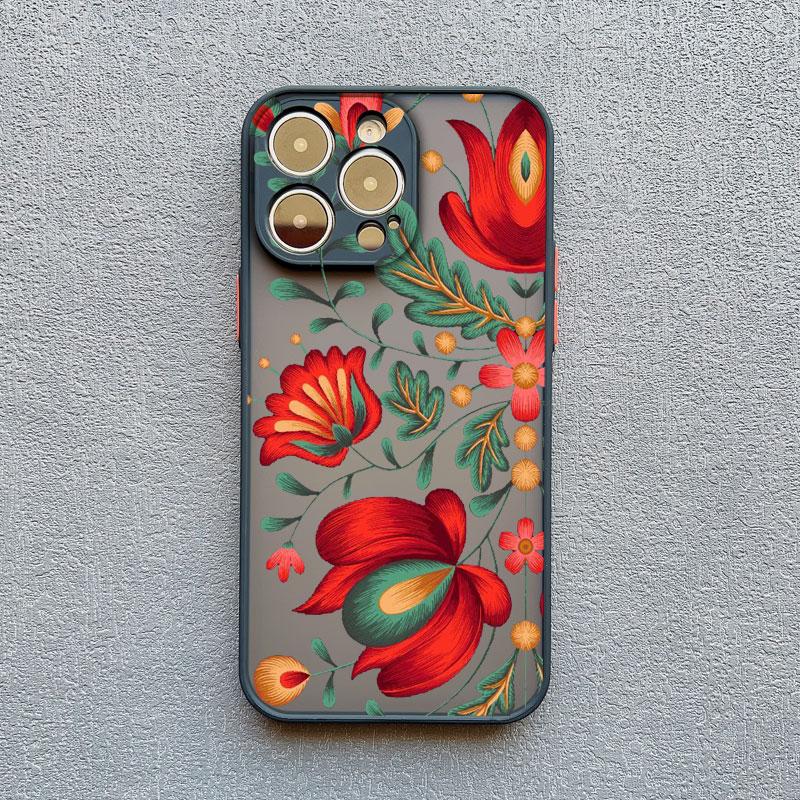 INS Painting Flower Phone Cases For iPhone 11 Case iPhone 17 16 13 12 15 14 Pro Max Mini 14 15 16 Plus XS X XR Shockproof Covers