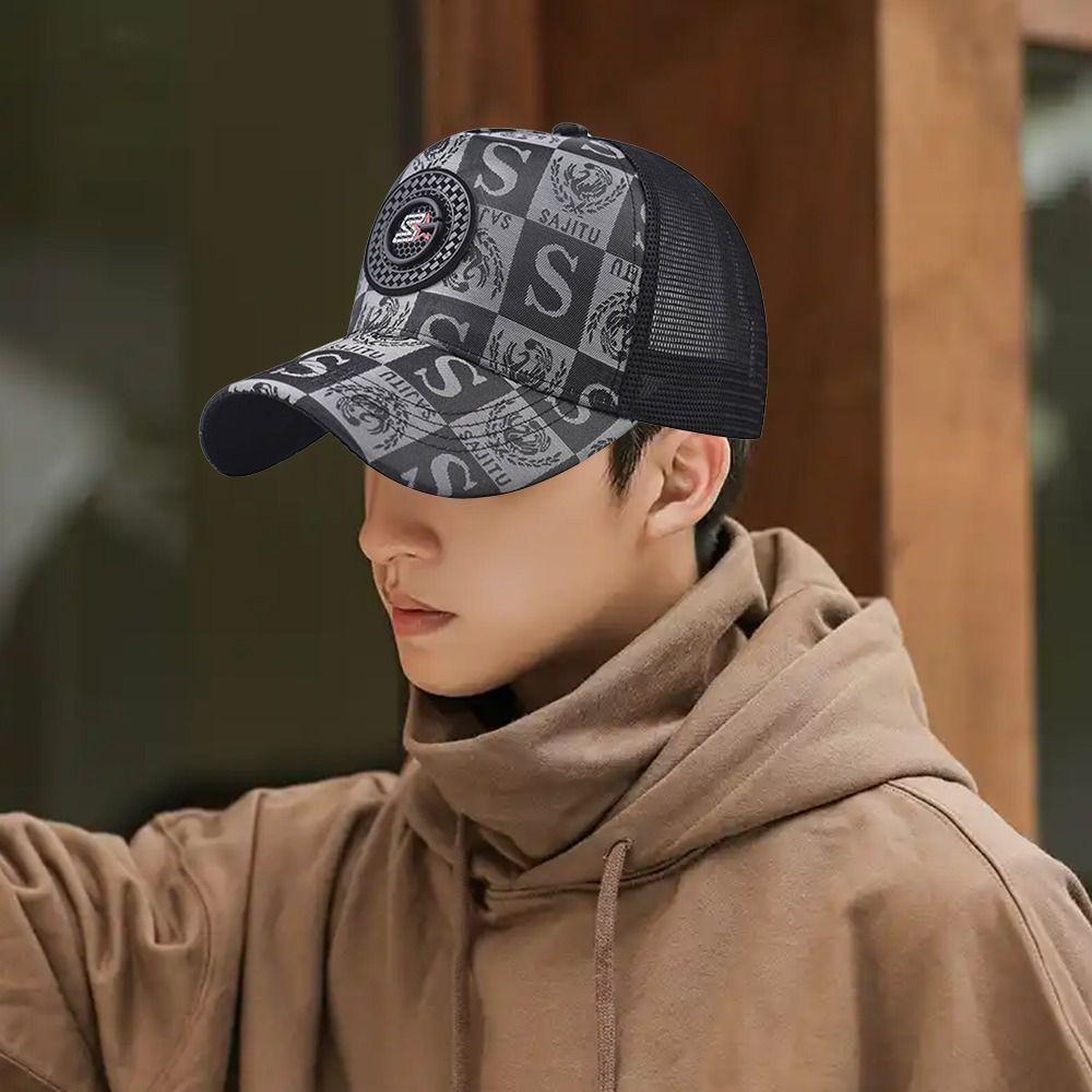Trendy Embroidery S Men Women Mesh Baseball Cap Sunscreen Casual Sun Visor Hats Breathable Washable Hip Hop Hat