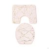 3 Pack Toilet Seat Cushion Sets Decorations Non-slip Breathable Water-absorbent Washable Bath Mat