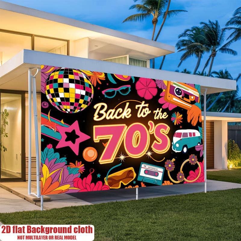 70s disco party background decoration background photo props