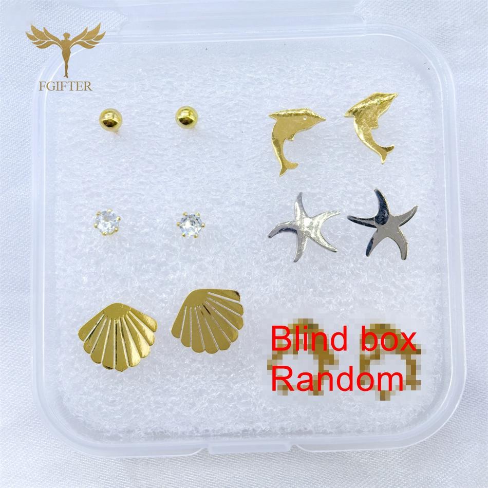 

6 Милых сережек-гвоздиков в виде морской звезды, дельфина, пингвина, ракушки, морского животного, набор для девочек, женщин, летний циркон, подарок, серьги-гвоздики из нержавеющей стали
