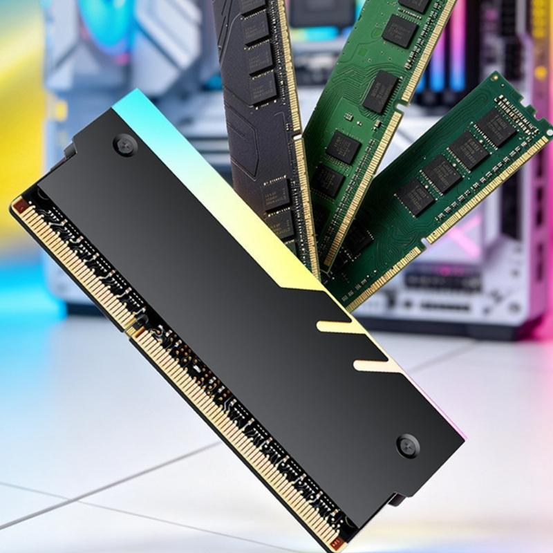 Metal Memory Heatsink With ARGB Lighting Memory Heat Spreader For DDR5 DDR4 DDR3 DDR2 Enhances Cooling Efficiency For Gaming PC And Workstation