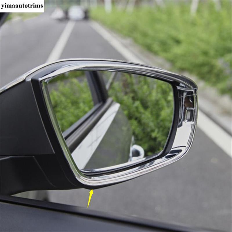 ABS Rearview Mirror Rain Shade Rainproof Eyebrow Frame Decorative Cover Trim Accessories For Volkswagen T-Roc T Roc 2018 - 2024
