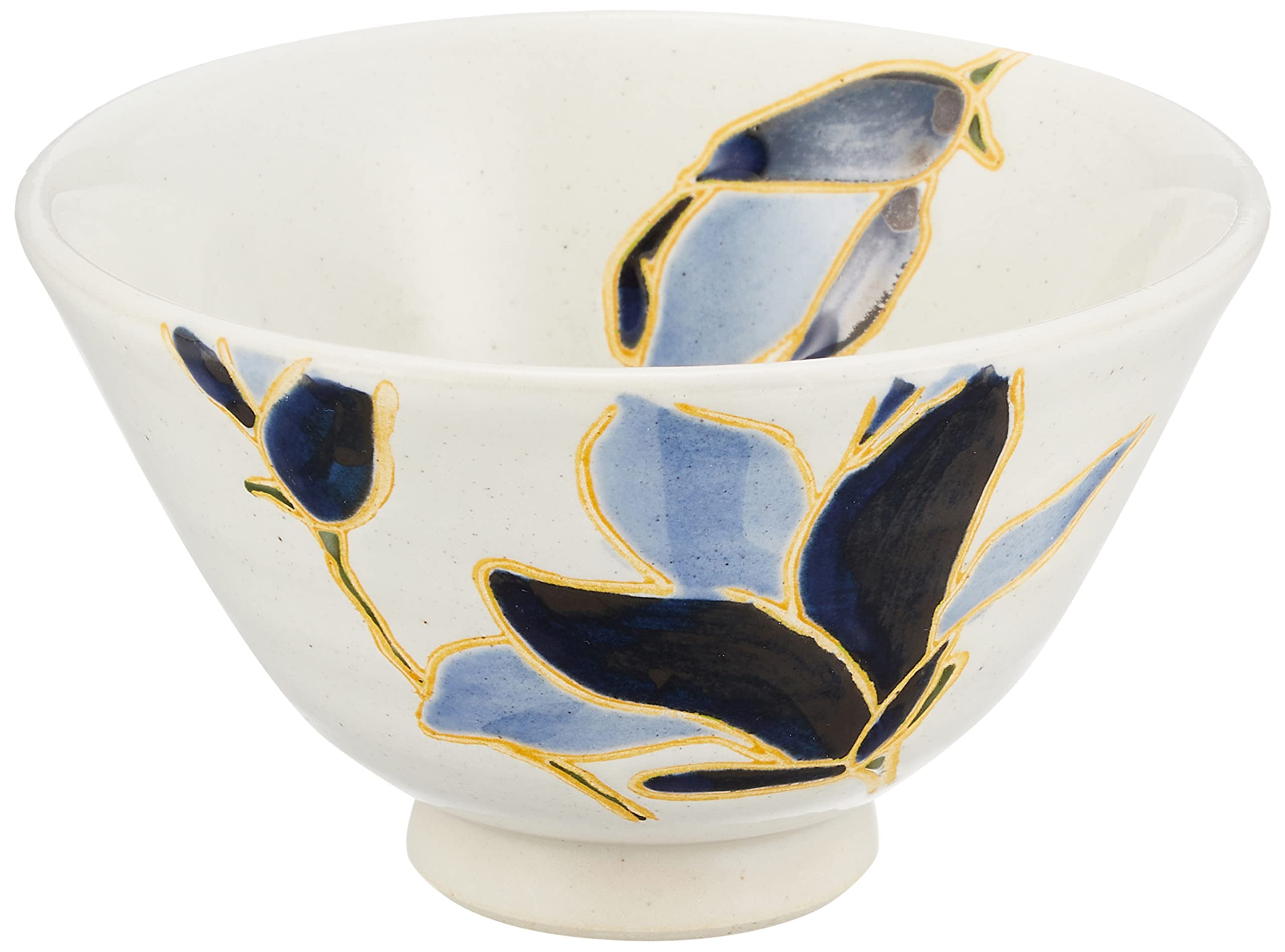 

Hamato Hasami Ware Komei Kiln Lightweight Rice Decorative Magnolia 217692 Bowl, Large, Design, White, белый