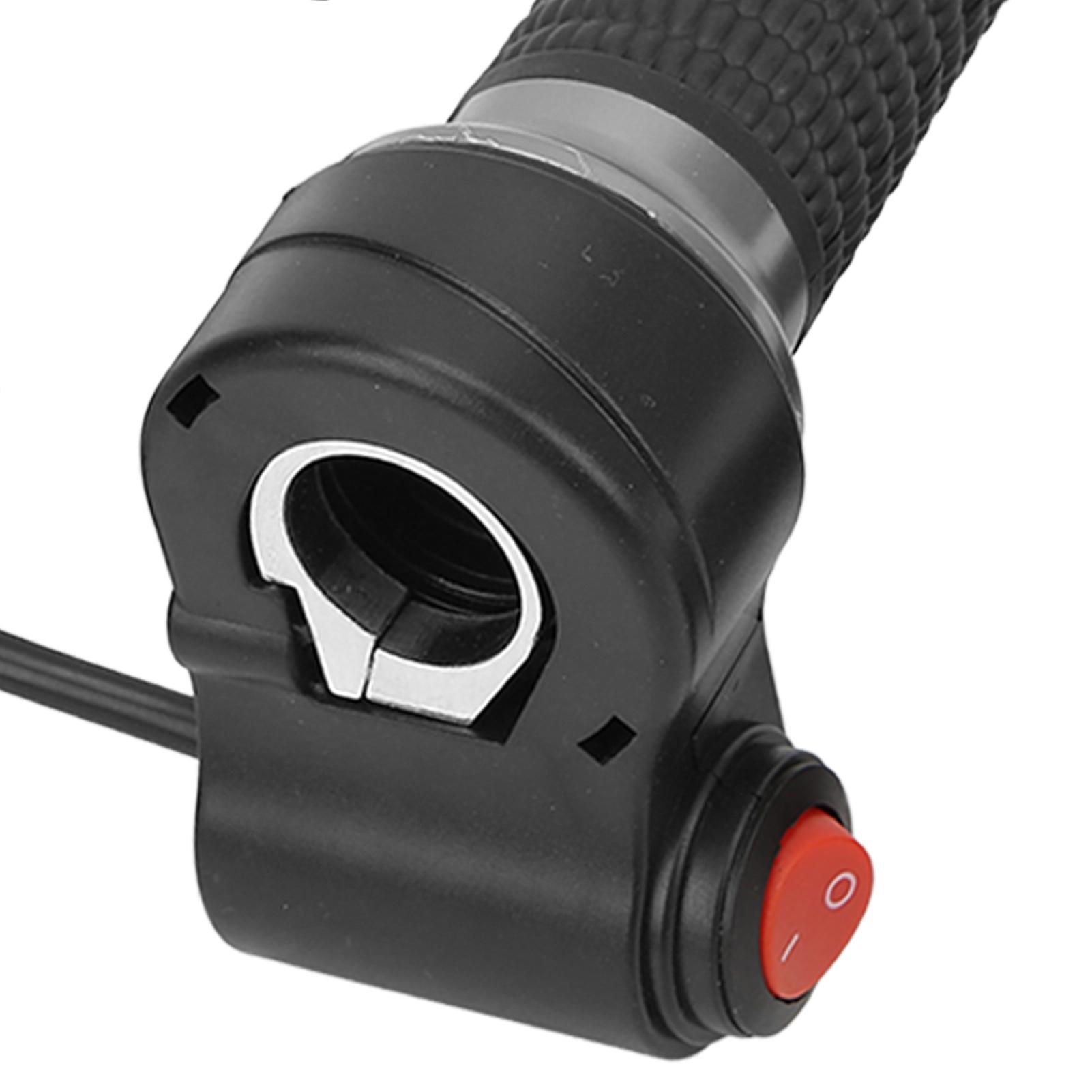 1 Paire 12V‑99V Poignées d'Accélérateur Poignée Accélérateur Guidon avec Bouton pour Vélo Électrique Trottinettes