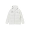FILA Fleece Logo Print Hooded Warm Thick Down Jacket Men Outerwear Standard-White F51M349901A-WT