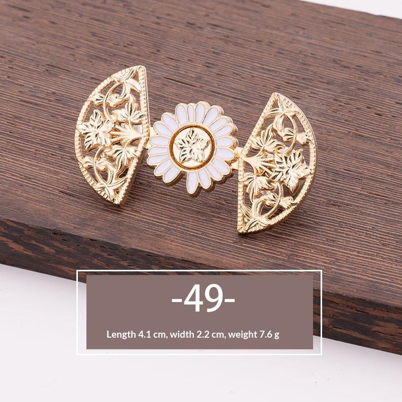 Various Cute Styles No Sew Waist Tightener Buttons Alloy Adjustable for Jeans Skirt Pants Waist Adjustment Accessory