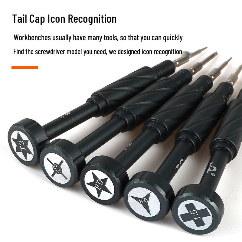 Compact Steel S2 Screwdriver Set for Apple & Android Repair, Magnetic Tips for Phones, Watches, Glasses, Disassembly Tool