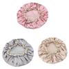1pc Lovely Thick Women Shower Satin Hats Colorful Bath Shower Caps Hair Cover Double waterproof Bathing Cap Wholesale