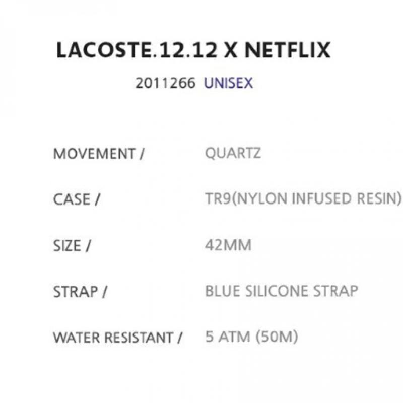 Lacoste Watch Sports CAsual FAshion Student Kids PAstel Color Department Store As Available