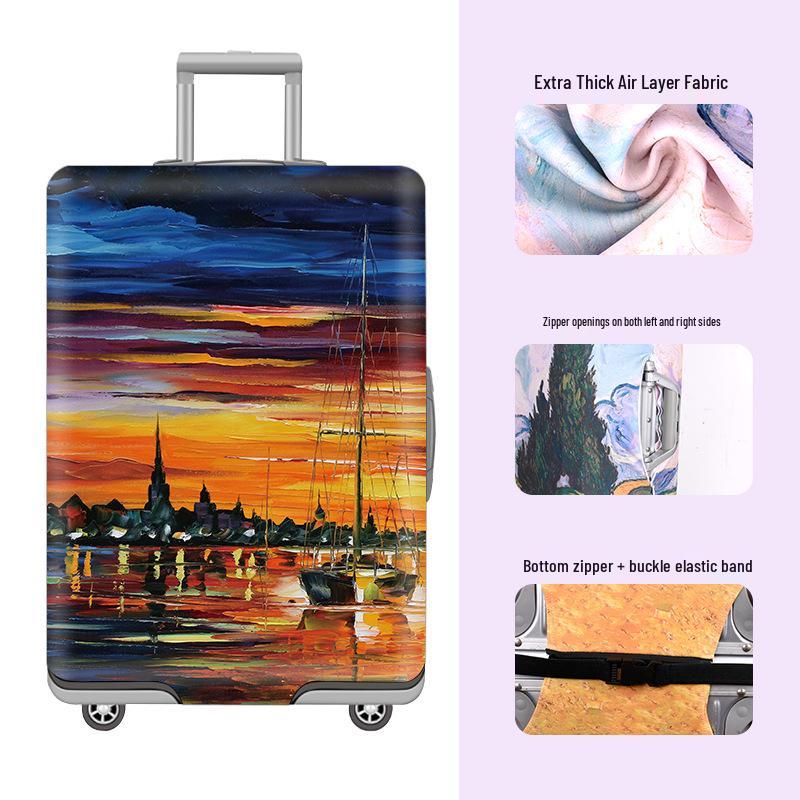 Thickened Cartoon Leather Suitcase Covers: Protective Dust Cover for 20, 24, and 28 Trolley Cases