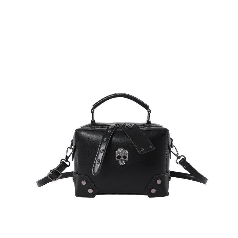 

High-End Women s Crossbody Bag - 2025 Skull Rivet Motorcycle Style
