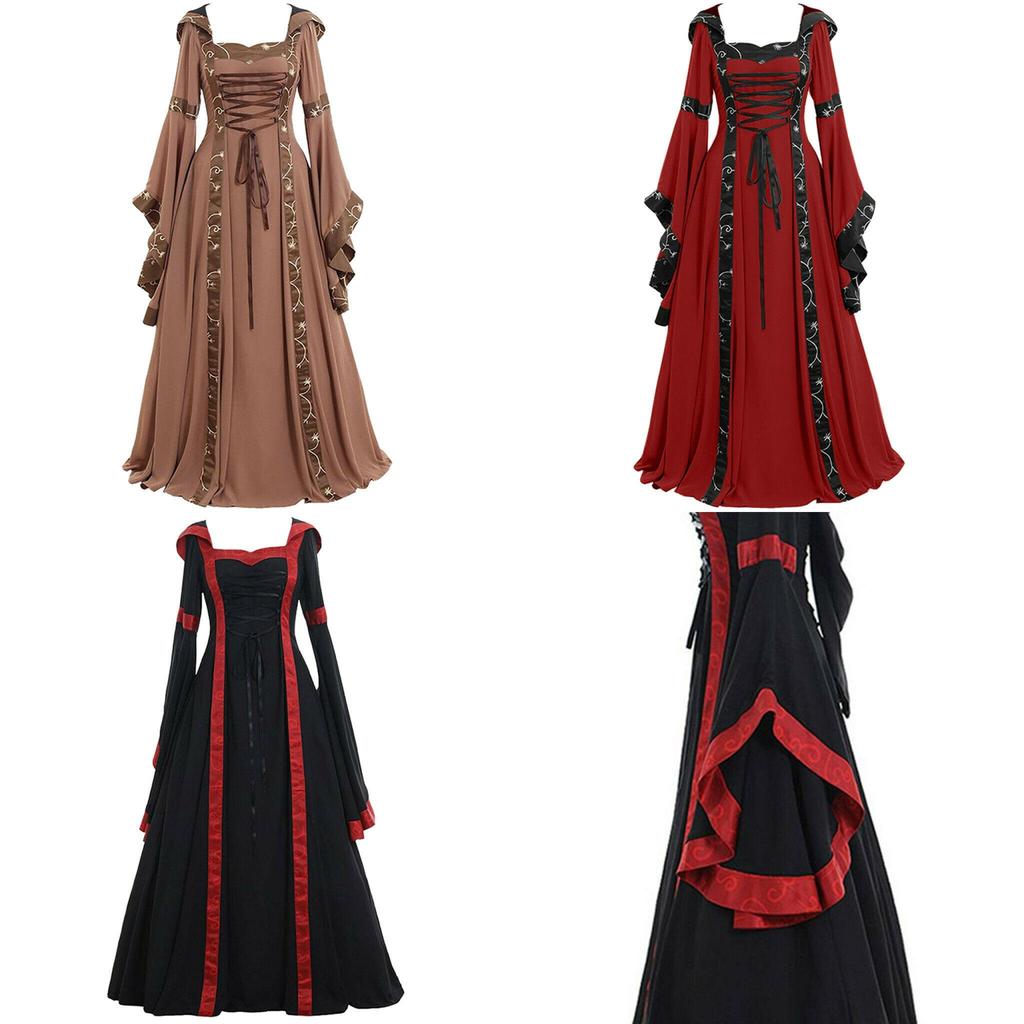 Medieval Women's Halloween Dress With Gothic And Renaissance Flair For Cosplay And Parties