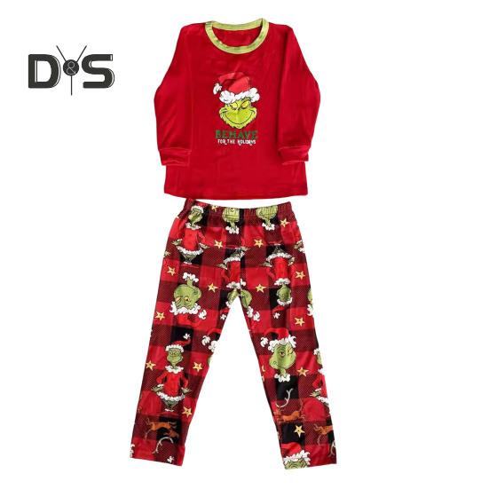 2ks/sada Vánoční rodinný pyžamový set Ladící vánoční noční prádlo Rodinný sváteční noční set Kreslený design Pár Oblečení