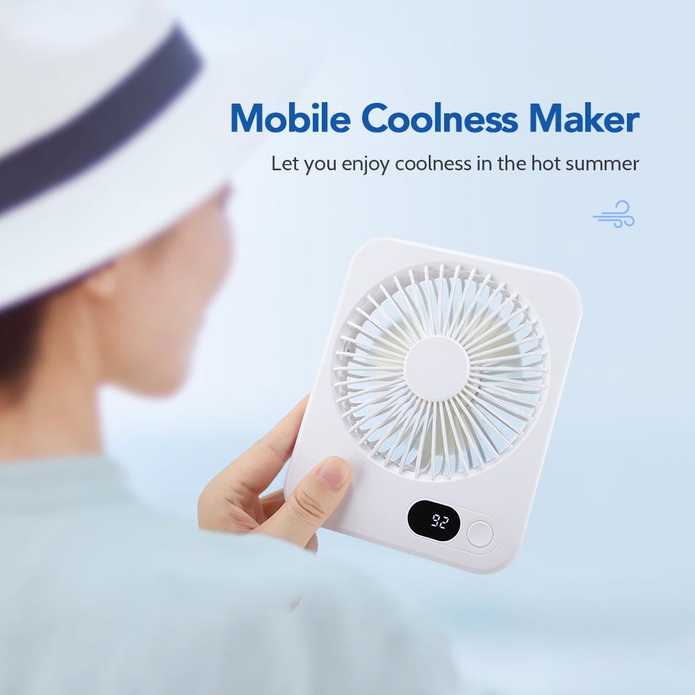 3in1 Desktop Fan Silent Small Fan 5 gear Ultra-Thin Strong Wind Handheld Fan Hanging Wall Fan USB Charge Summer Cooling Device