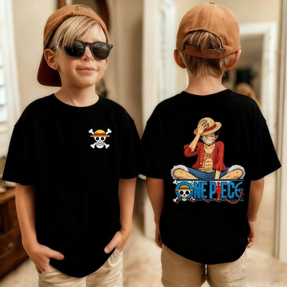 Printed men's T-shirt for boys, Harajuku children, short sleeved children