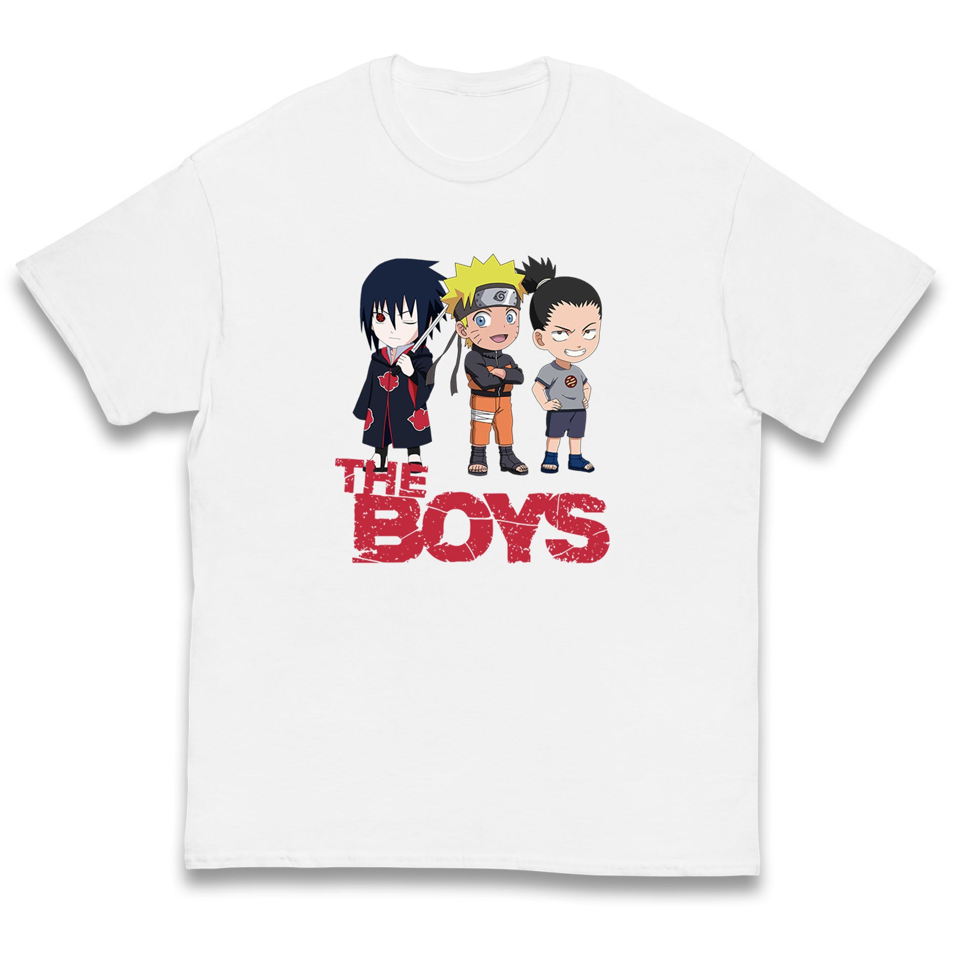 Naruto Shippuden The Boys Chibi Characters kids T Shirt 110