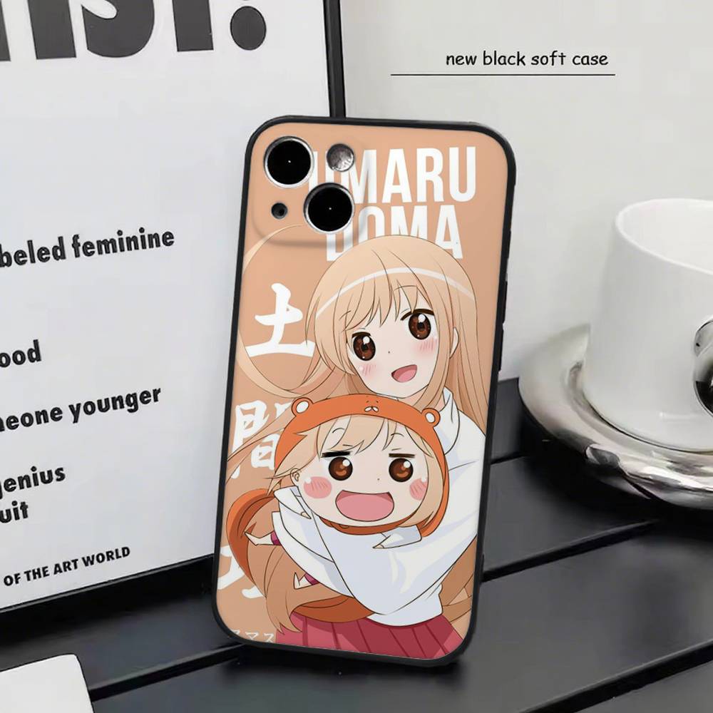 Doma Umaru For iPhone 13,17,11,12,16,14,15,Plus,Pro Max Soft Silicone Black Phone Case