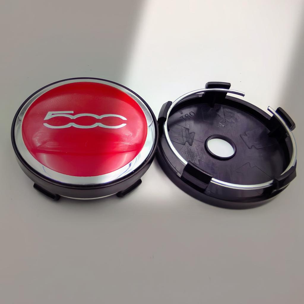 4 ks 60mm logo Fiat Krytky středů kol odznak-Prachotěsné kryty pro Fiat 500 124 125 Punto Bravo Stilo Panda Abarth-Emblémy na ráfky
