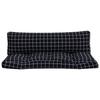 VidaXL Pallet Cushions 2 Pcs Checkered Pattern Black Oxford Fabric 360938