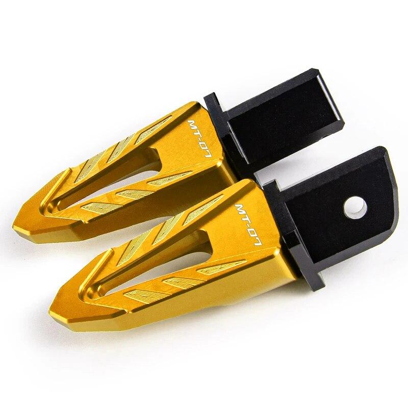 

Для Yamaha MT07 MT-07 MT 07 FZ07 2014-2022 2023 мотоцикла задние ступеньки пассажирские ступеньки аксессуары высокого качества MT07 two golden