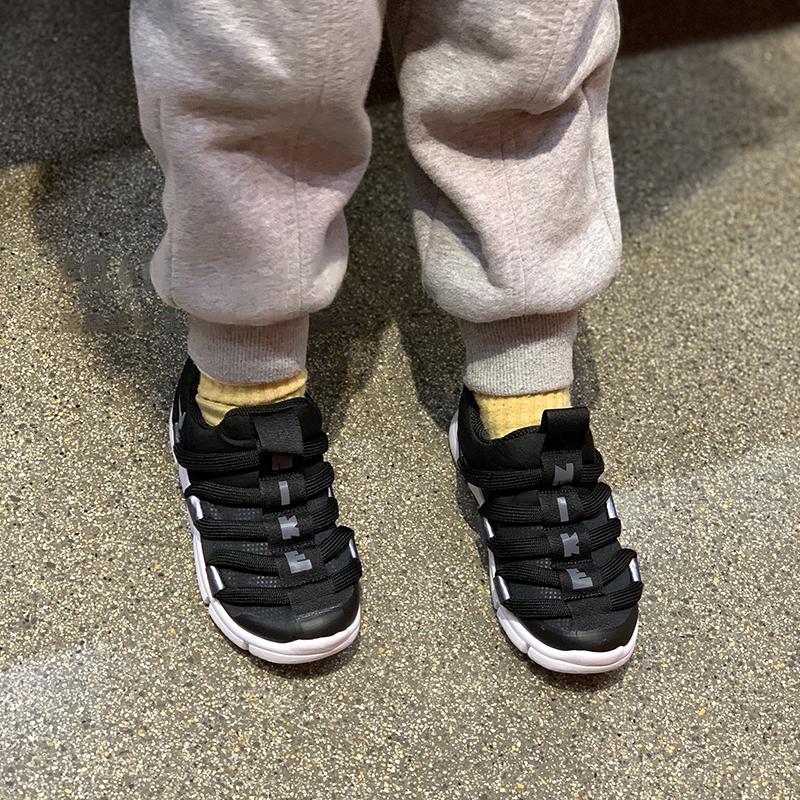 Nike Novice EP Mid top Sports Casual Shoes Black White Children Aged 3 7 Years Old BV0009-001