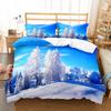 Sada povlaku na přikrývku Snowflake Zimní téma Polyesterový povlak na přikrývku Velikost Twin Full Pro Děti Dospívající Dospělé Dekorace do ložnice Ložní souprava