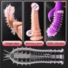1PCS Reusable Dotted Spike Penis Sleeve for Men Delay Ejaculation Adult Sex Toy Cock Extender Dildo Cover