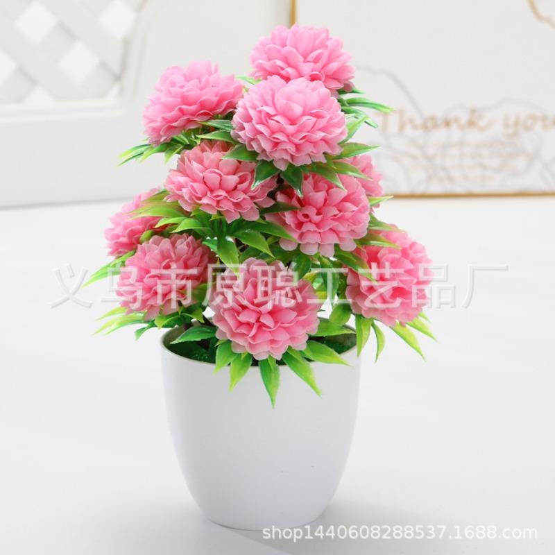 Flower, Small Tree Money TreePlastic FlowerArtificial Plant Set Floral Decoration Artificial Potted Plant Ornaments