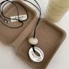 Irregular Geometric Pendant Necklace with Adjustable Pull-out Accessory