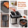 With Divider Silicone Baking Pan Square Shape Air Fryer Pan Durable Air Fryer Liner  Air Fryers
