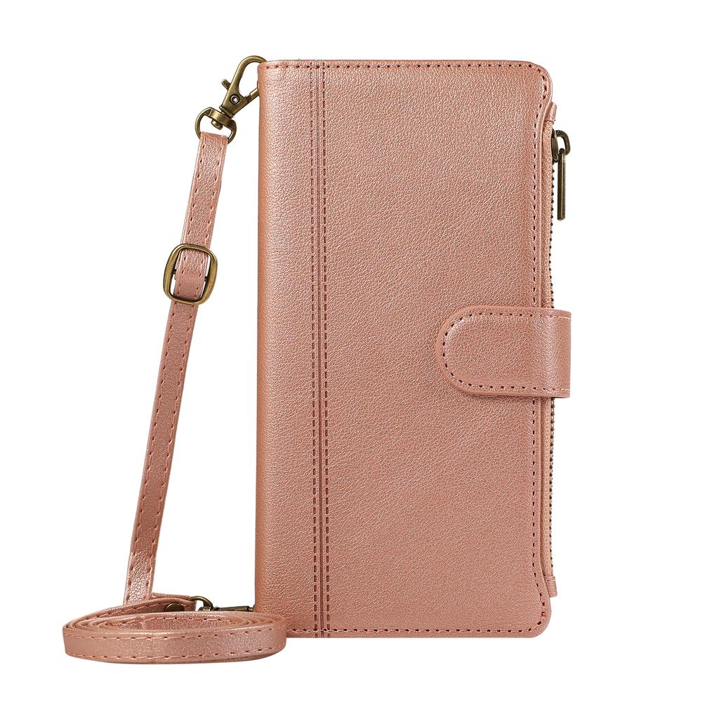 Luxury Zipper Multi Cards Solt Flip Wallet Leather Case For iPhone 17 Pro Max 16 15 14 13 12 11 Plus Air 16E Bag Pocket Cover