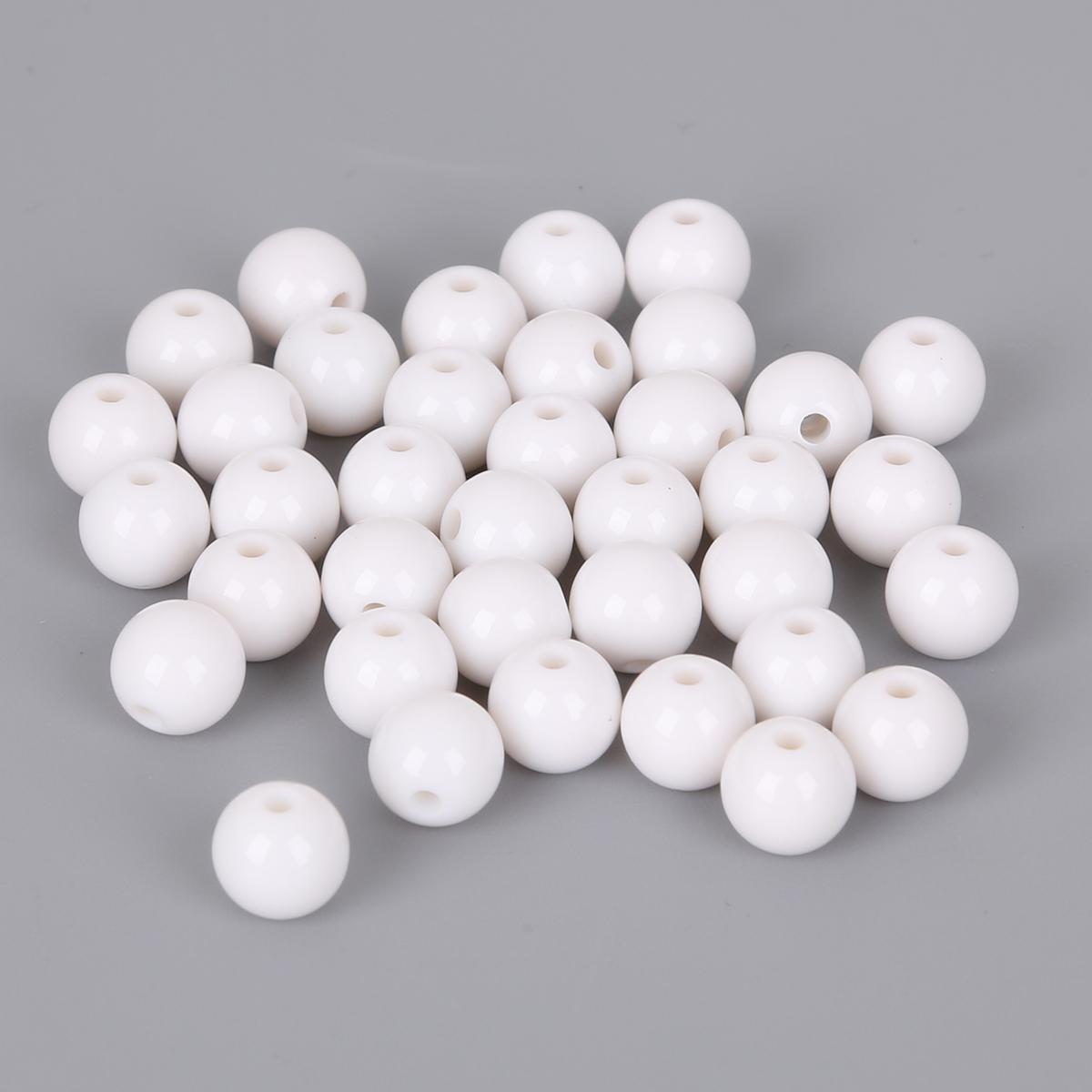 

20-200 шт однотонные акриловые круглые свободные бусины-разделители для изготовления ювелирных изделий своими руками 6mm 200pcs белый