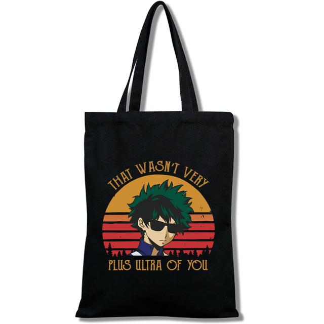 Boku No Hero My Hero Academia Deku Bakugou Tragetasche, Cartoon-Druck, Mädchen, Einkaufstaschen, lässige Mode