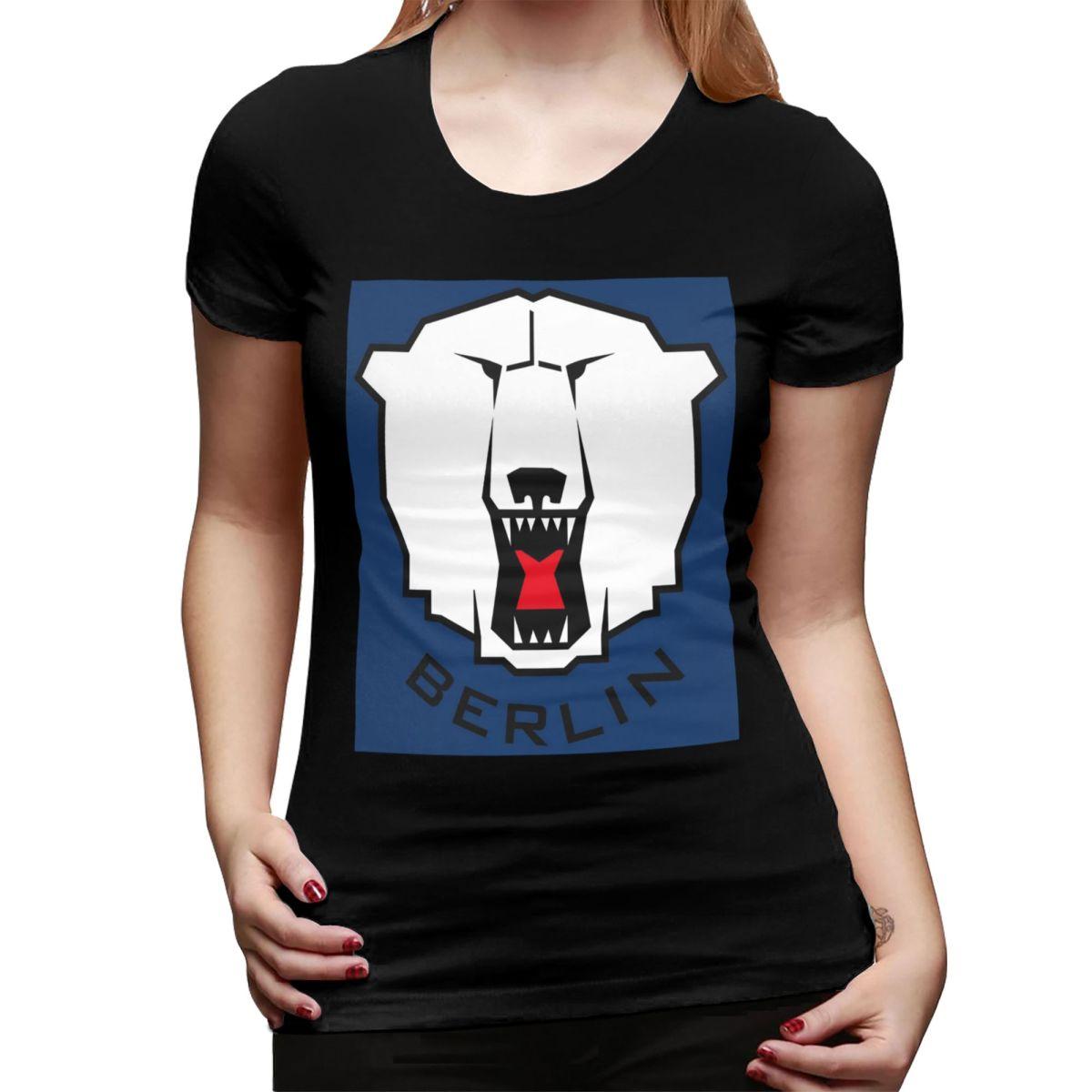 

Eisbaren Berlin TShirt for Women Round Neck Streetwear T Shirts Womens Tees Short Summer Clothes Tops M