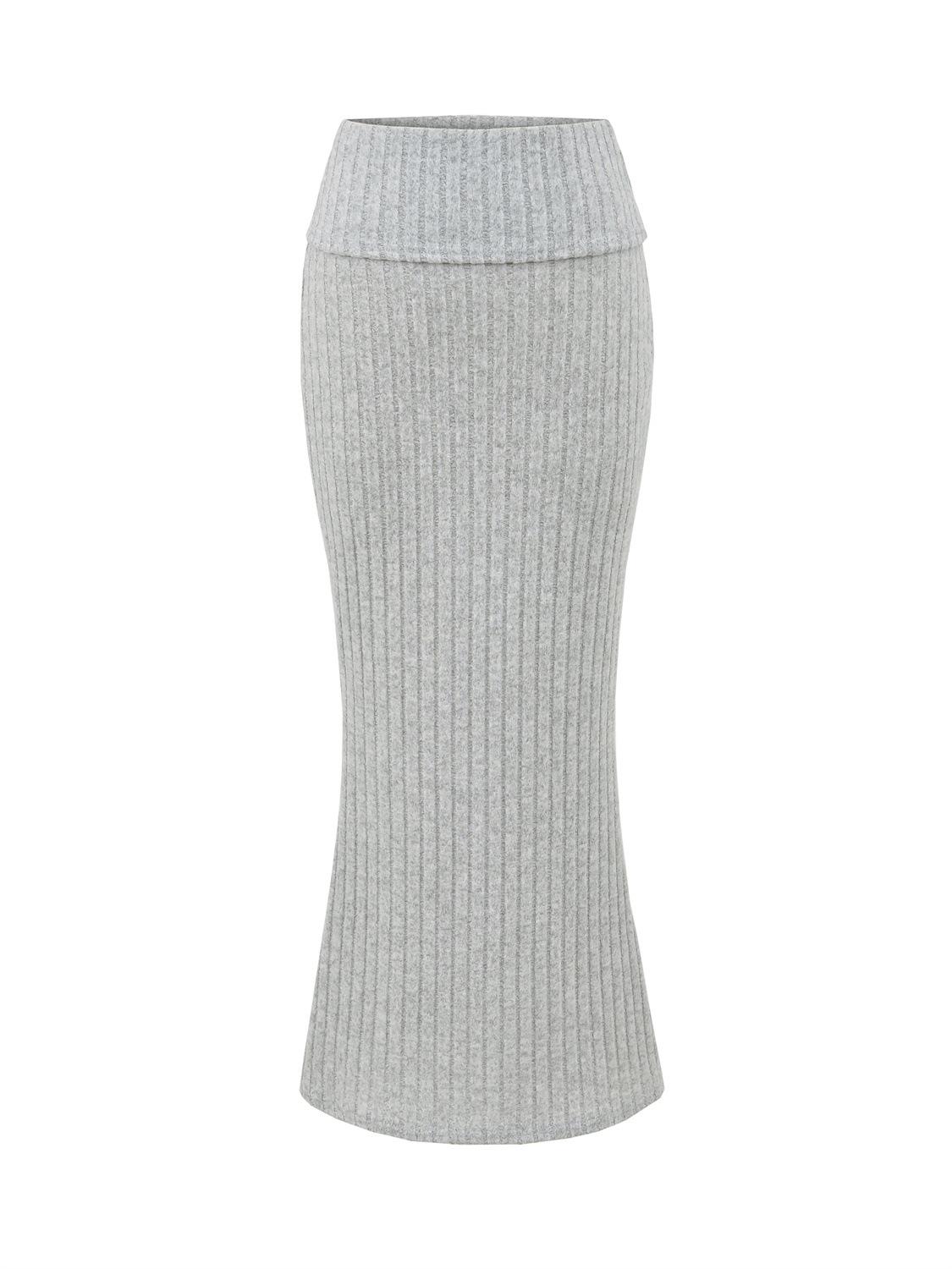 

Autumn/Winter 2025 Chic High-Waisted Corduroy Fishtail Pencil Skirt Large сірий колір