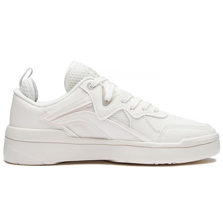 New LiNing Wave Lite Low Top Skateboard Shoes Women's White Gray AGCS098-1