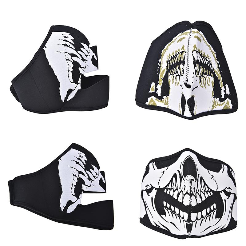 Punk Schedel Neopreen Halve Gezichtsmasker Ski Schaats Snowboard Motorfiets Bescherming
