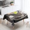Abstract Art Food Illustration Tablecloth Oil-proof Tablecloth Waterproof Picnic Fabric Nordic Home Decoration