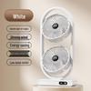 High-Power Dual-Head Desktop Circulation Fan with USB Display for Home, Office, and Camping