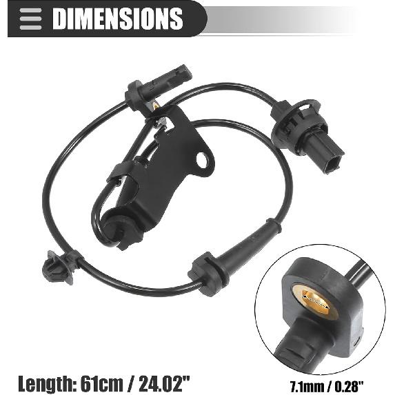 

Передний левый датчик ABS, для Honda Fit 2009-2013, пластик, черный