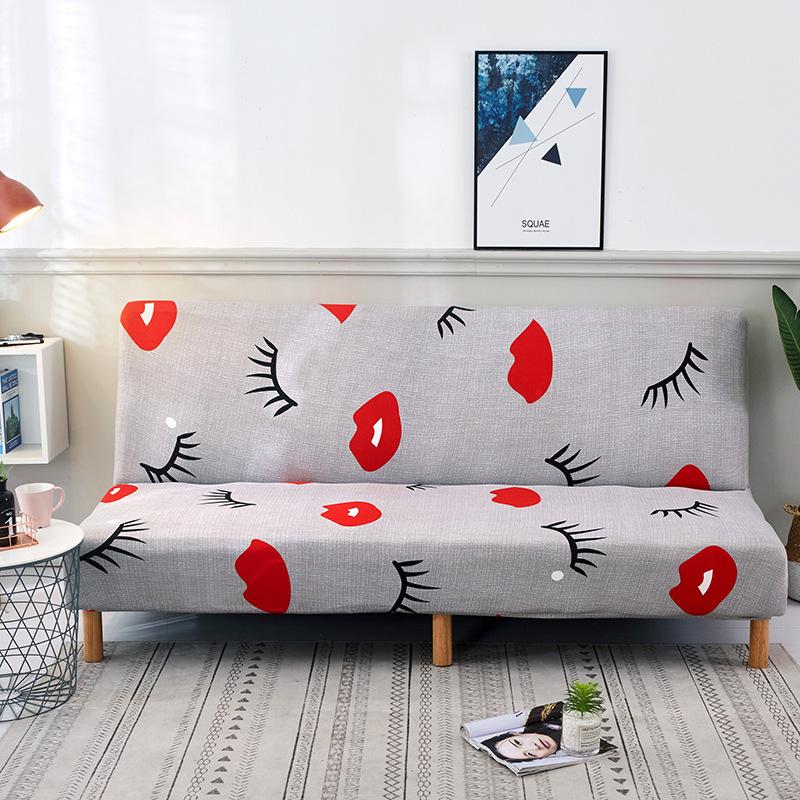 Stretch Folding Sofa Bed Cover Four Seasons Fabric Sofa Cover Full Covered All-Inclusive Double Three-Person Gloves without Support