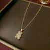 Women's Luxury Bear Pendant Necklace - Japanese Korean Diamond Style, Versatile Fashion Gift