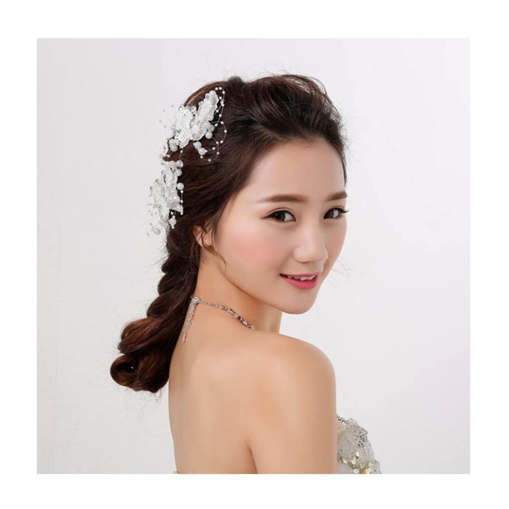 [Catwo] Haarversiering voor Kinderen, Parelbloem Haarversiering, Ballets Haarversiering, Prachtige Bloemen Hoofdband, Bruiloft Hoofddeksel, Volwassenheid