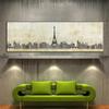 Modern Abstract Art Canvas Painting Hand Painting New York and Paris on Canvas Oil Painting for Home Wall Decoration Frameless