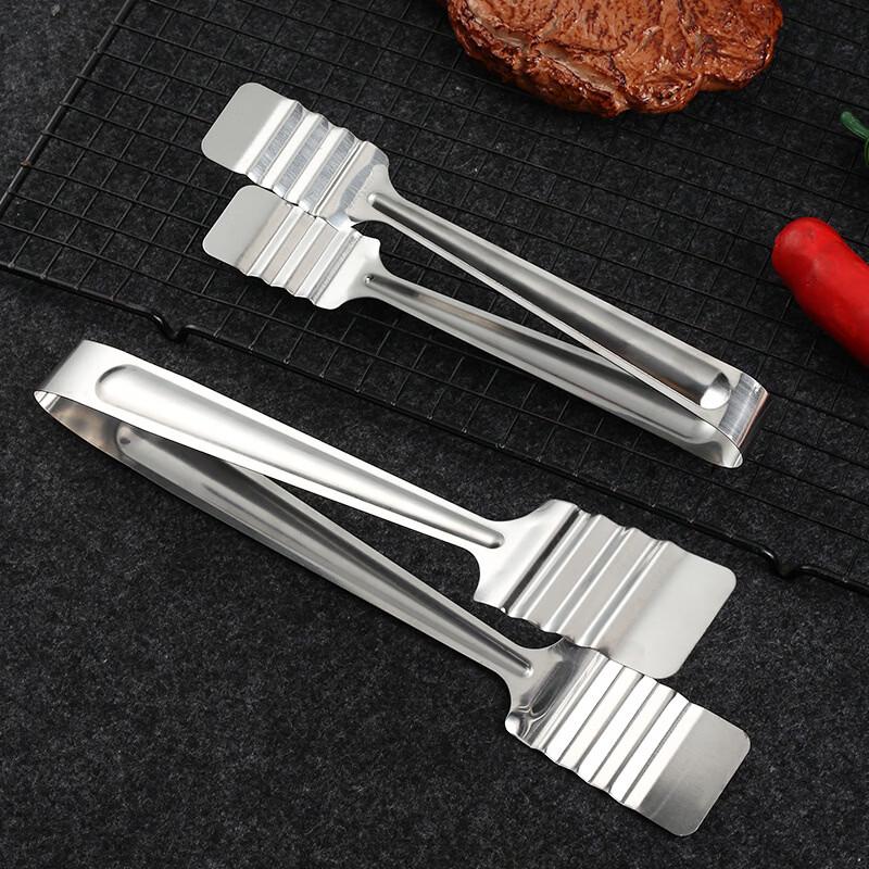 ZISIZ Korean Style Stainless Steel Food Tongs