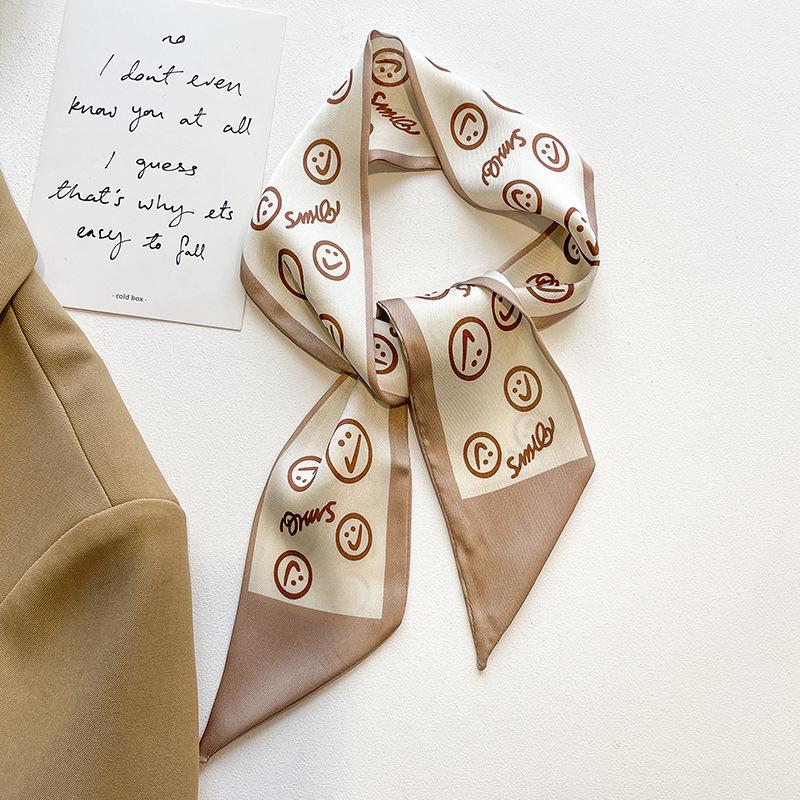 Hochwertiges Haarband aus koreanischer Seide in Khaki-Nude – professionelles Accessoire für Frühling/Herbst