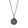 Lion Heart Men's Lion Coin Necklace, Pre-Wrapped, Czech Gold Coin, 316L Surgical Stainless Steel, Silver, Hypoallergenic, Includes Custom Pouch.