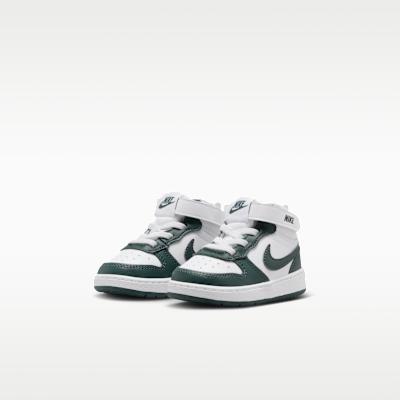 Nike Court Borough Mid 2 White Vintage Green (TD) Sneakers